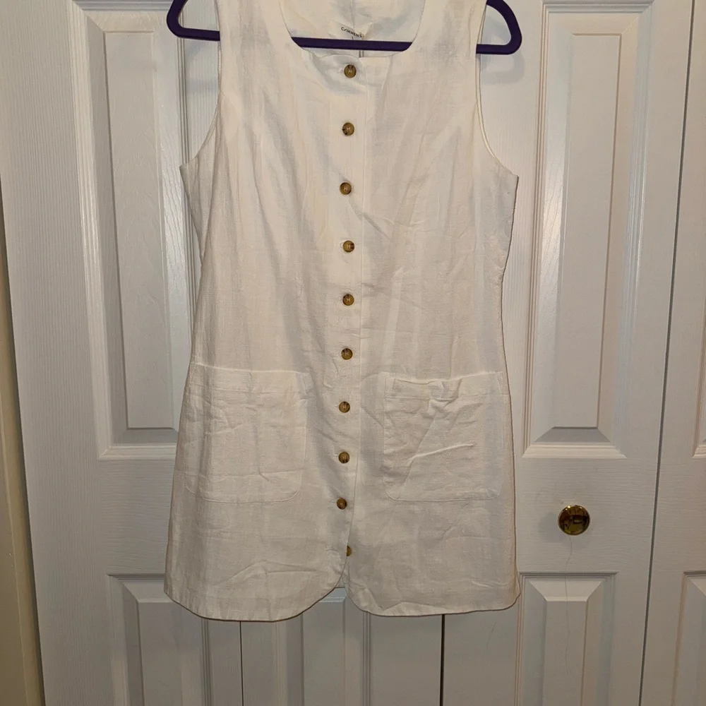 NWT - Commense - Cotton Button-Front Short Dress - Picture 2 of 4
